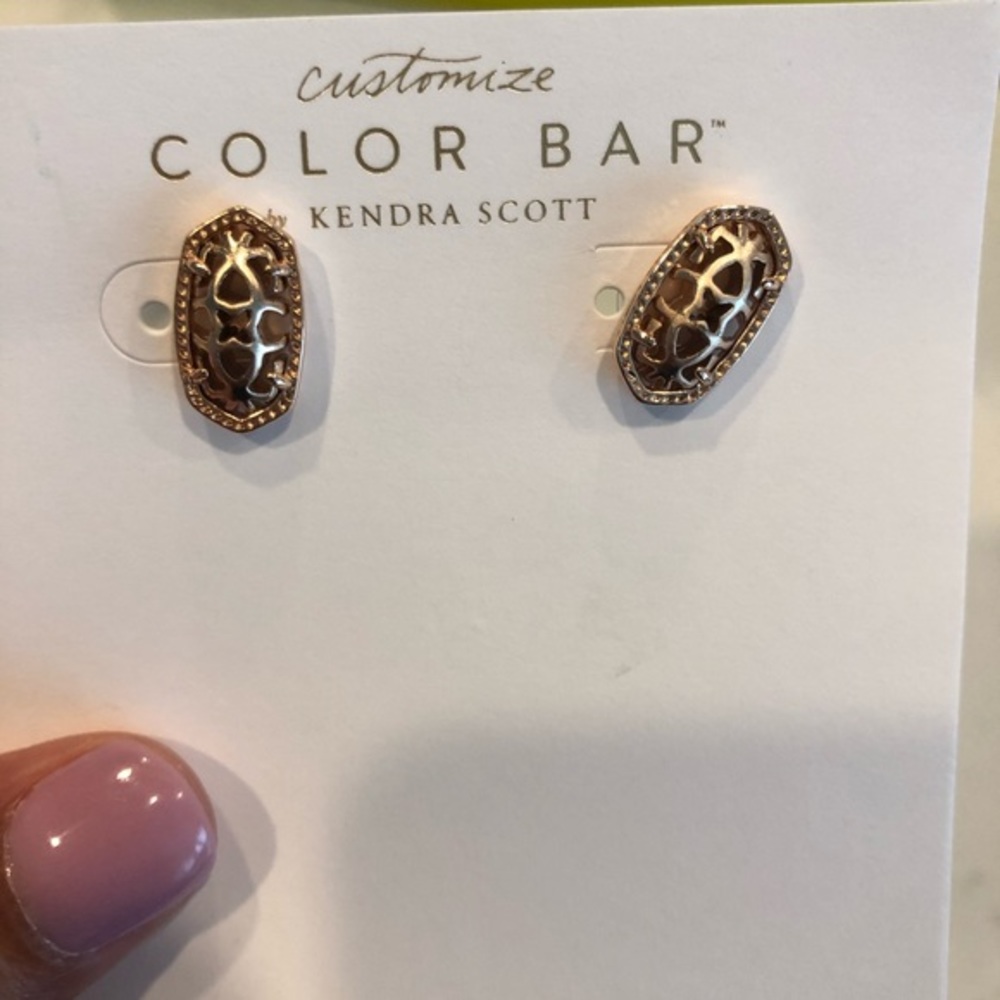 Kendra scott, Ellie, custom, rose gold flgre, nwot - Picture 3 of 3